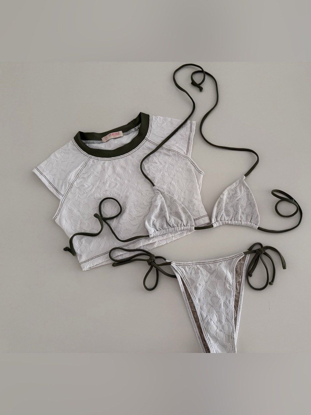 Free People Bikini Set with Olive-Green Trim